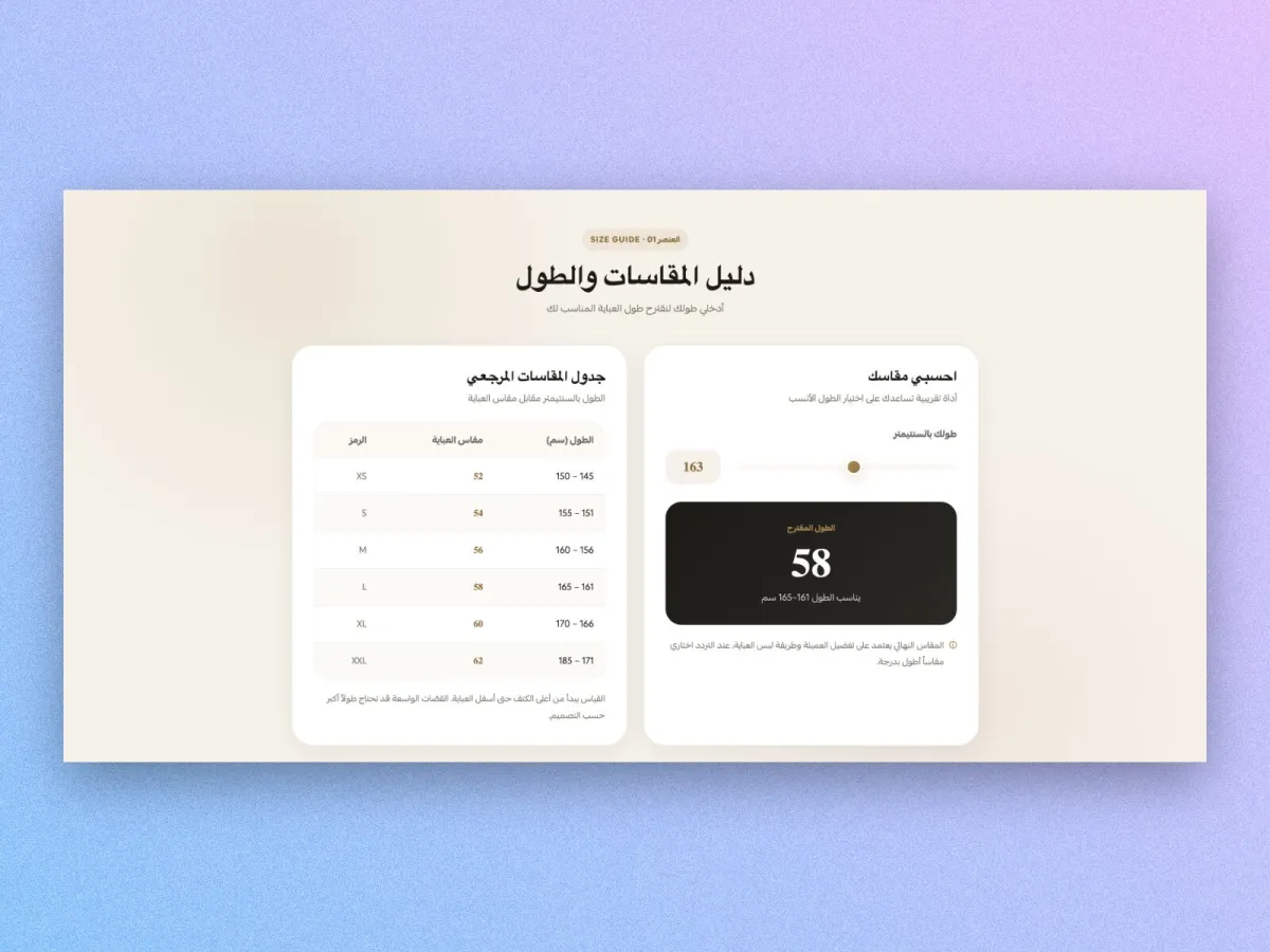 عناصر متاجر العبايات